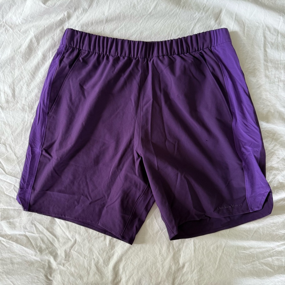 Outdoor Voices Lined Purple Shorts - Medium